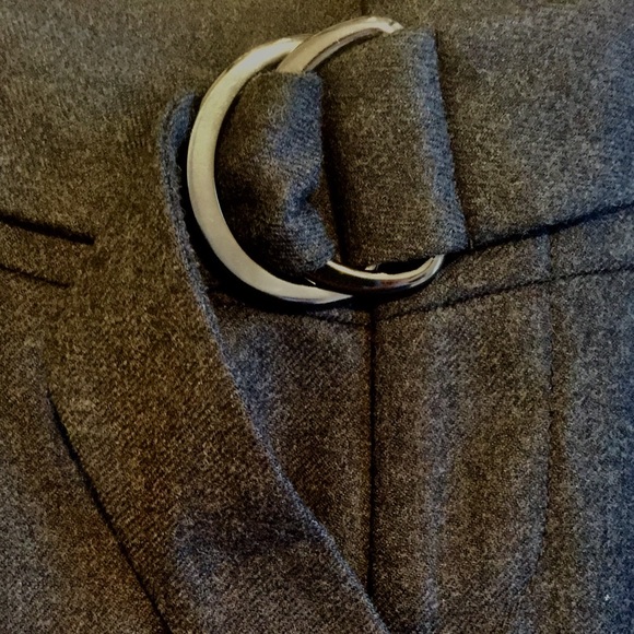 BANANA REPUBLIC Gray Lined Wool Skirt w/ Belt NWT - Picture 5 of 8